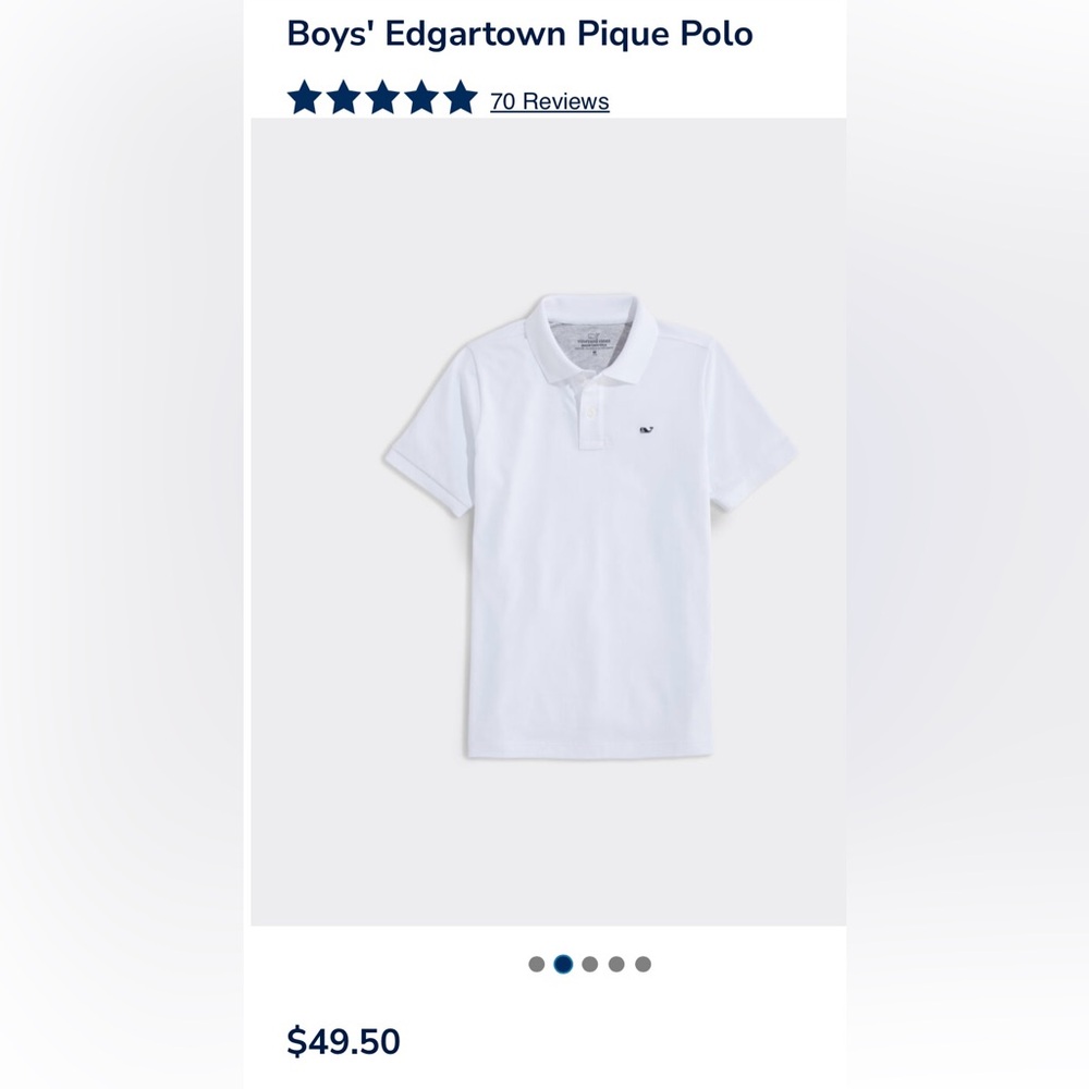 Vineyard Vines boys Edgartown polo size L